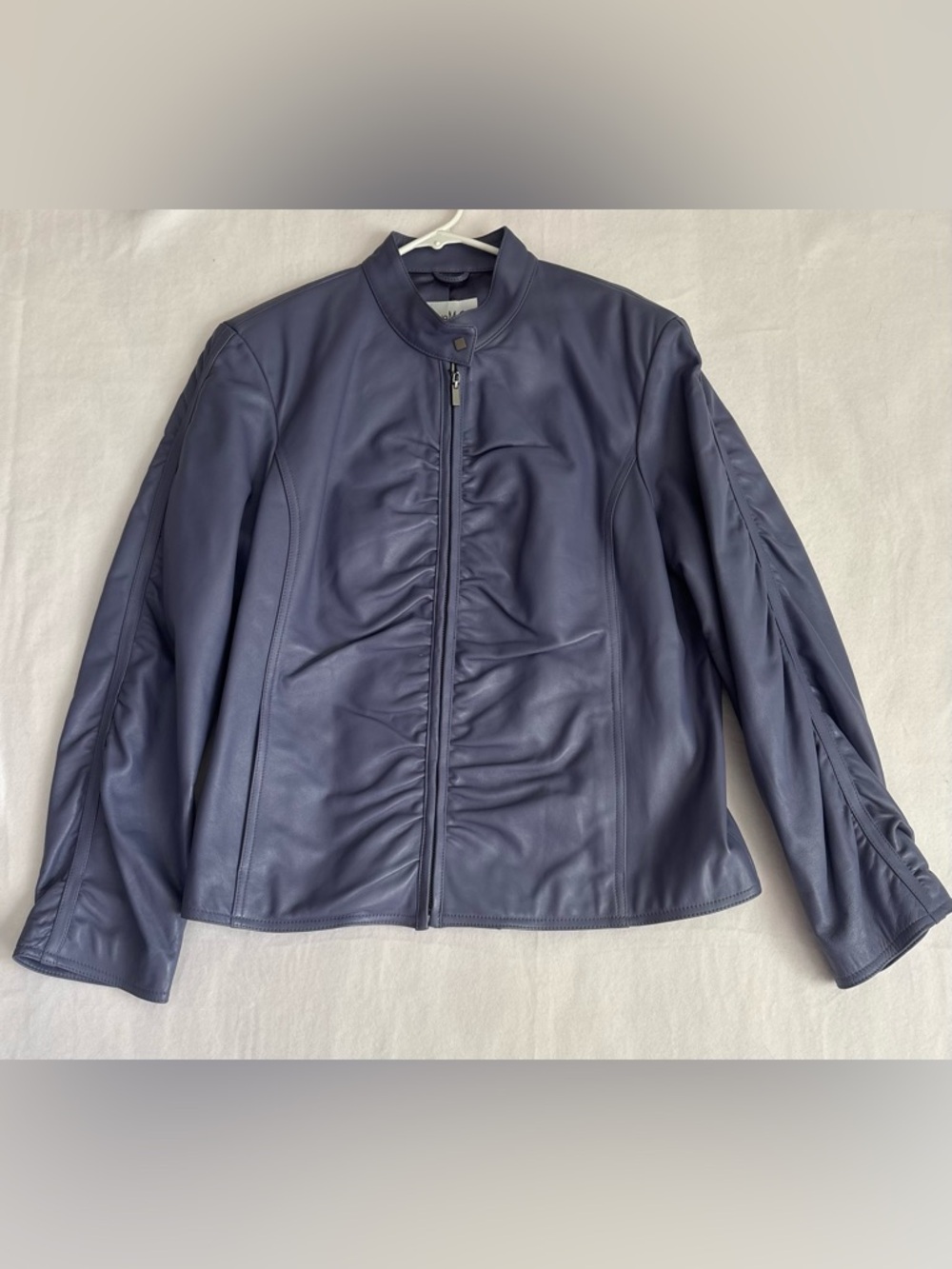 Vintage Pamela McCoy Lavender Leather Zip Jacket